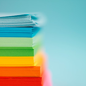stack of coloured paper